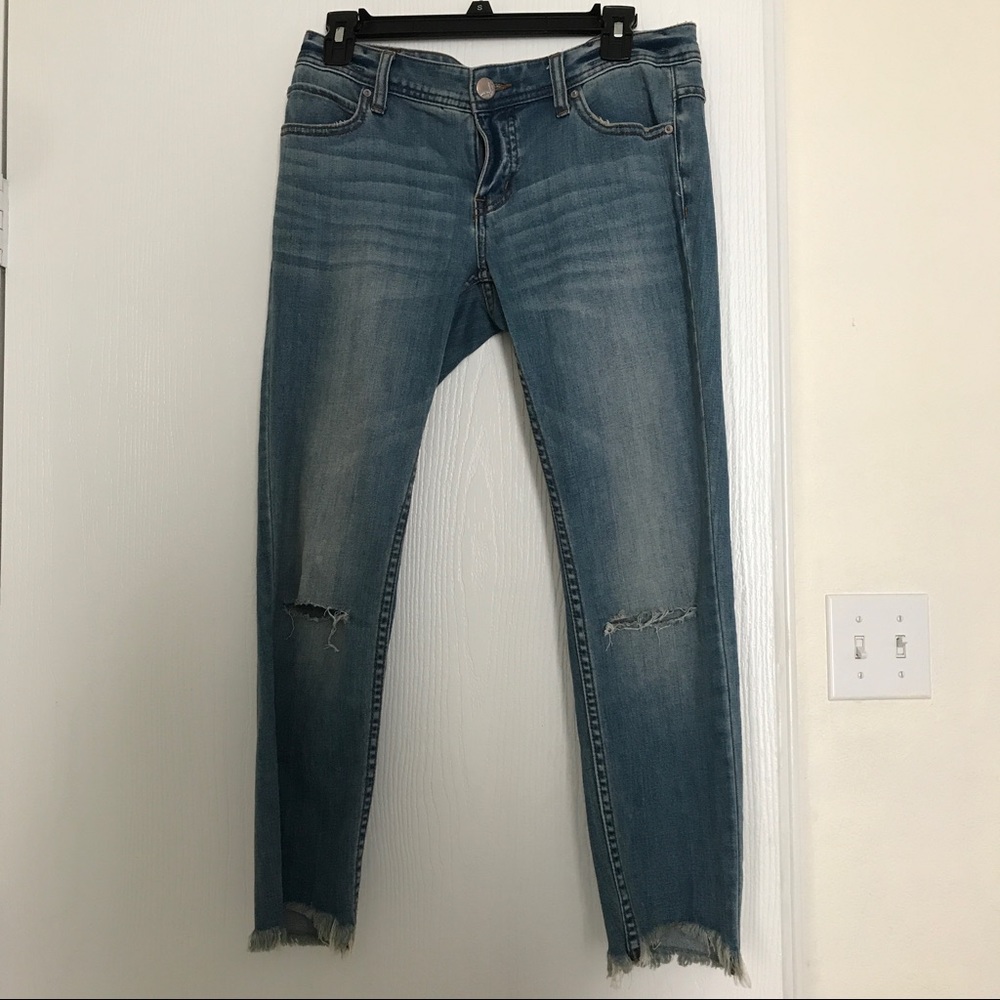 Free People Distressed Skinny Jeans